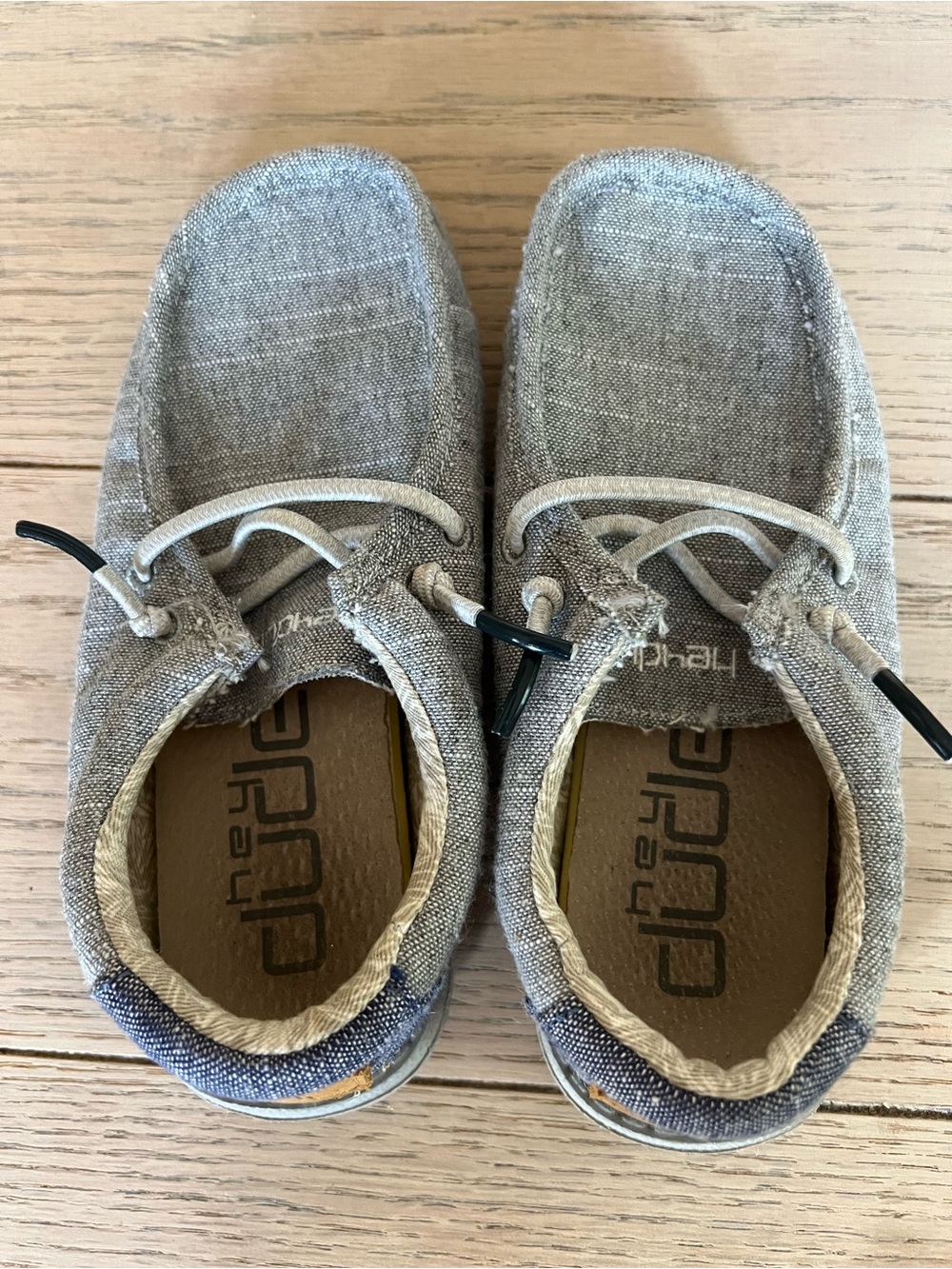 Hey Dude Kids Slip-On Moccasins in Light Gray US 12 EU 31